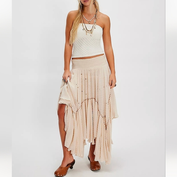 Free People Dresses & Skirts - Free People Abstract Love Convertible Midi Skirt sz MED in Tea Colorway